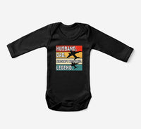 Thumbnail for Husband & Dad & Aircraft Mechanic & Legend Designed Baby Bodysuits
