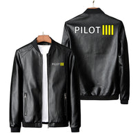Thumbnail for Pilot & Stripes (4 Lines) Designed PU Leather Jackets