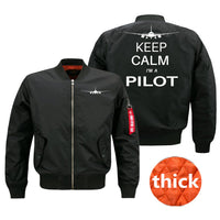 Thumbnail for Keep Calm I'm a Pilot Designed Pilot Jackets (Customizable) Pilot Eyes Store Black (Thick) M (US XS) 