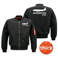 Thumbnail for Airbus A320 Printed Pilot Jackets (Customizable) Pilot Eyes Store Black (Thick) M (US XS) 