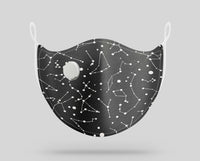 Thumbnail for Black Constellation Pattern Designed Face Masks