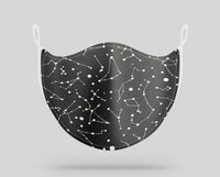 Thumbnail for Black Constellation Pattern Designed Face Masks