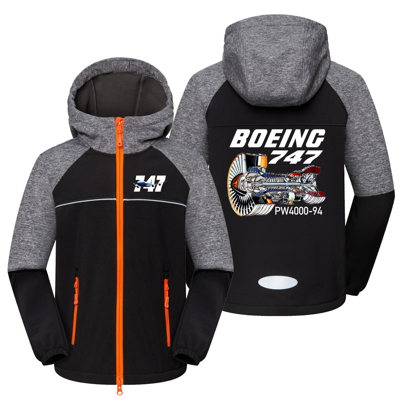 Boeing 747 & PW4000-94 Engine Designed Children Polar Style Jackets
