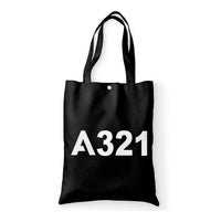 Thumbnail for A321 Flat Text Designed Tote Bags