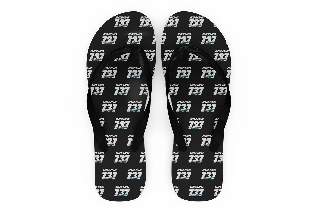 Super Boeing 737+Text Designed Slippers (Flip Flops)