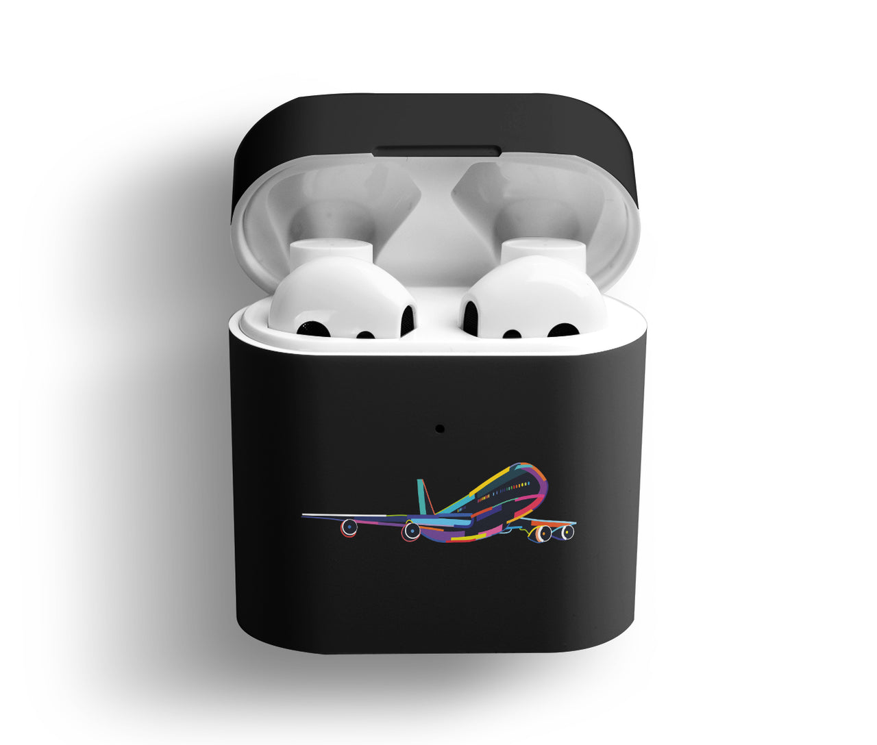Multicolor Airplane Designed AirPods Cases