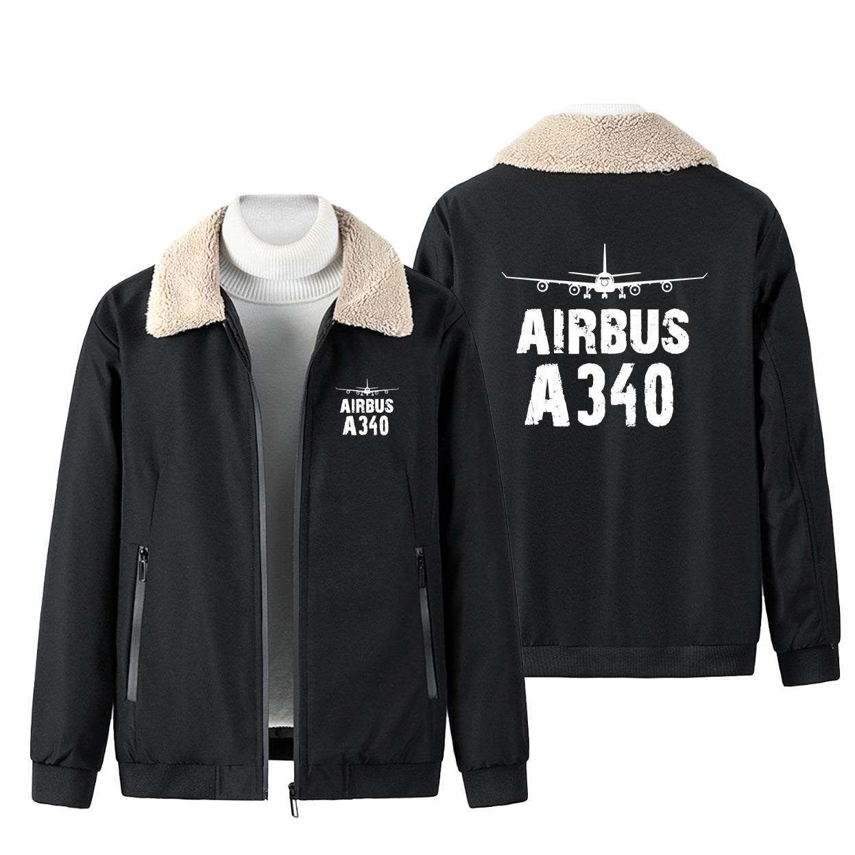 Airbus A340 & Plane Designed Winter Bomber Jackets