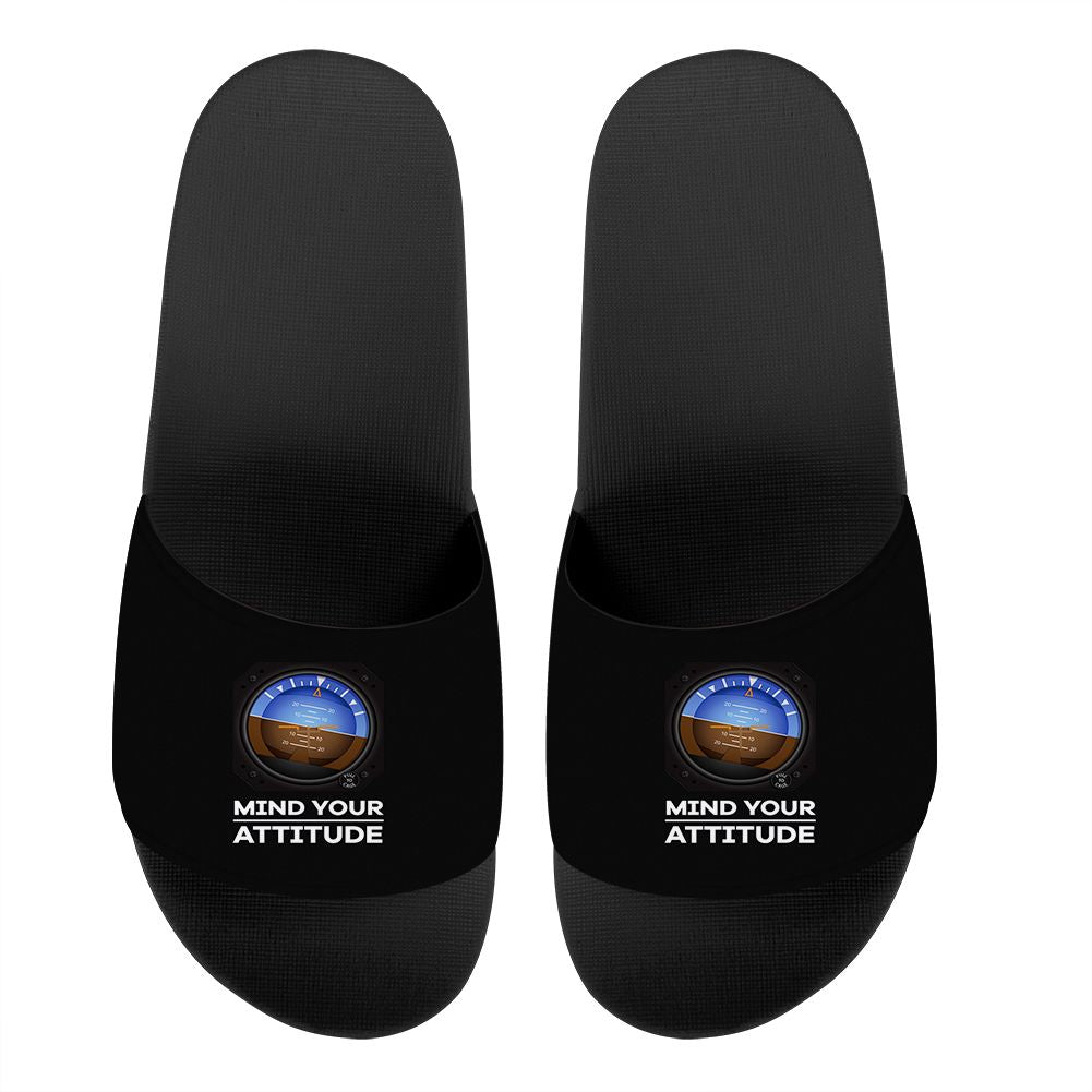 Mind Your Attitude Designed Sport Slippers