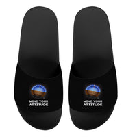 Thumbnail for Mind Your Attitude Designed Sport Slippers