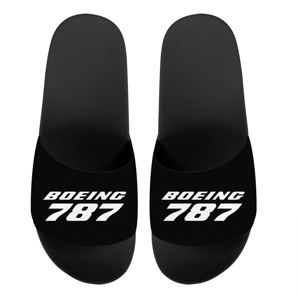 Boeing 787 & Text Designed Sport Slippers