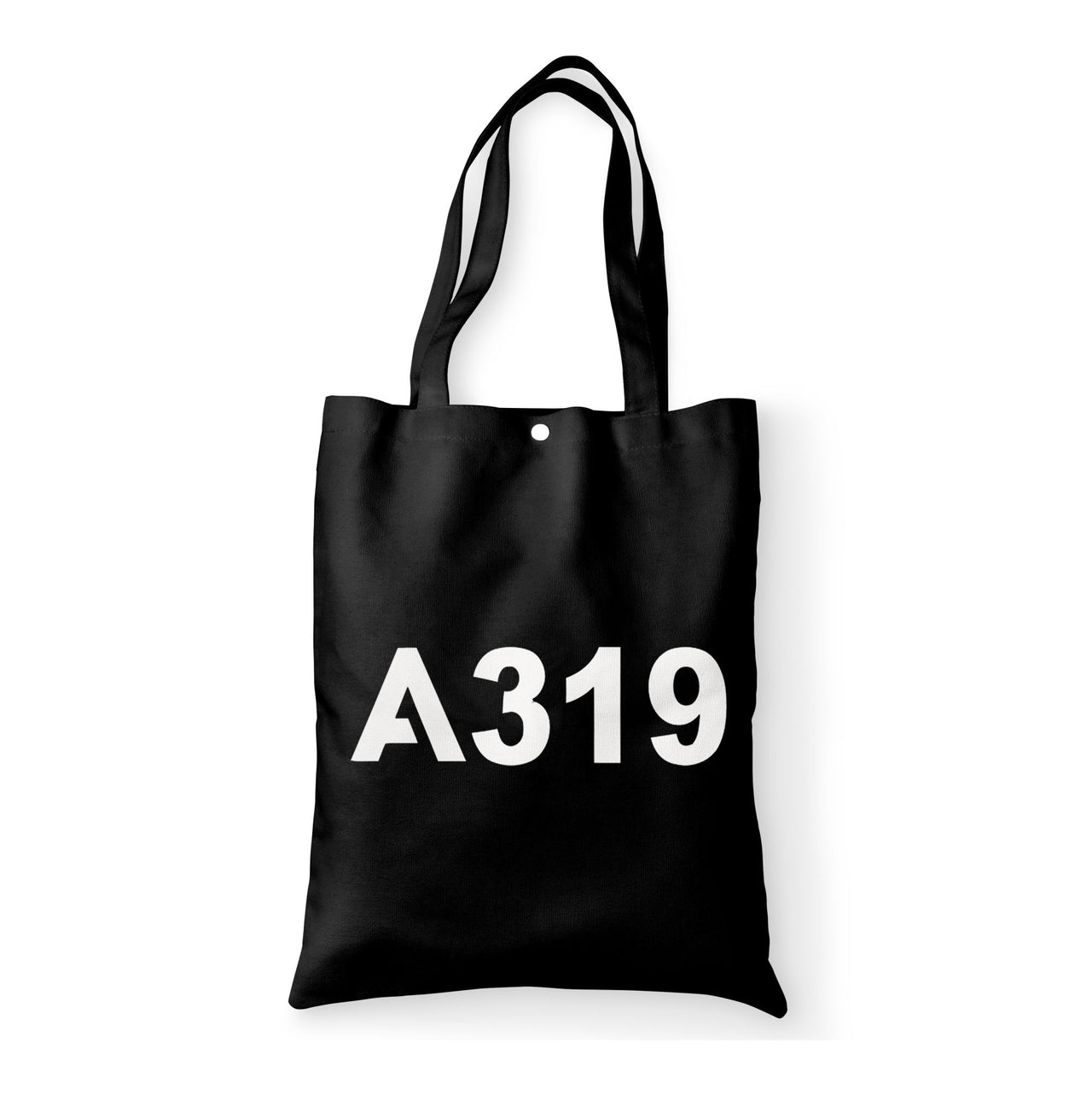 A319 Flat Text Designed Tote Bags