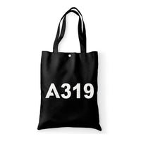 Thumbnail for A319 Flat Text Designed Tote Bags