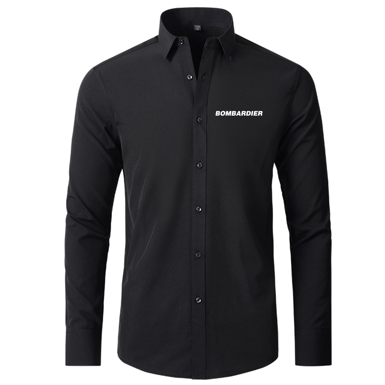 Bombardier & Text Designed Long Sleeve Shirts