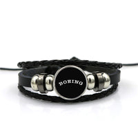 Thumbnail for Special BOEING Text Designed Leather Bracelets