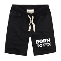Thumbnail for Born To Fix Airplanes Designed Cotton Shorts