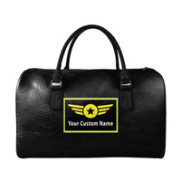 Thumbnail for Custom Name (Special Badge) Designed Leather Travel Bag