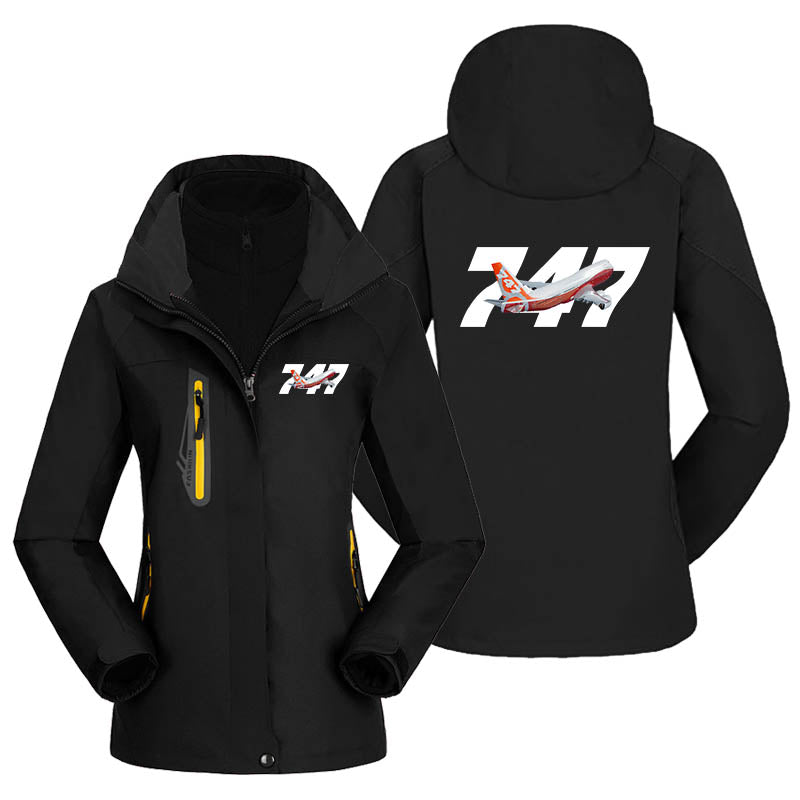 Super Boeing 747 Intercontinental Designed Thick "WOMEN" Skiing Jackets