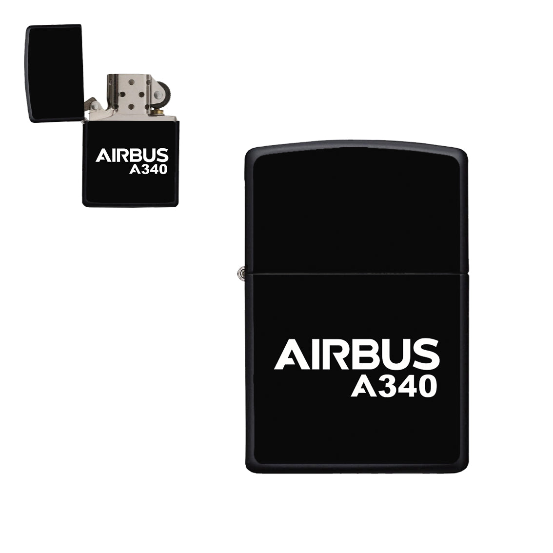 Airbus A340 & Text Designed Metal Lighters