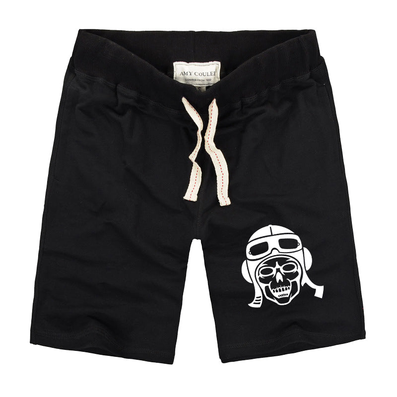 Skeleton Pilot Designed Cotton Shorts