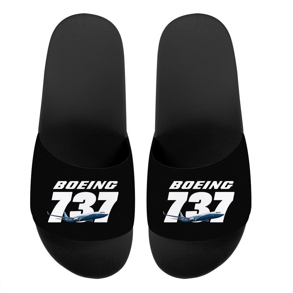Super Boeing 737+Text Designed Sport Slippers