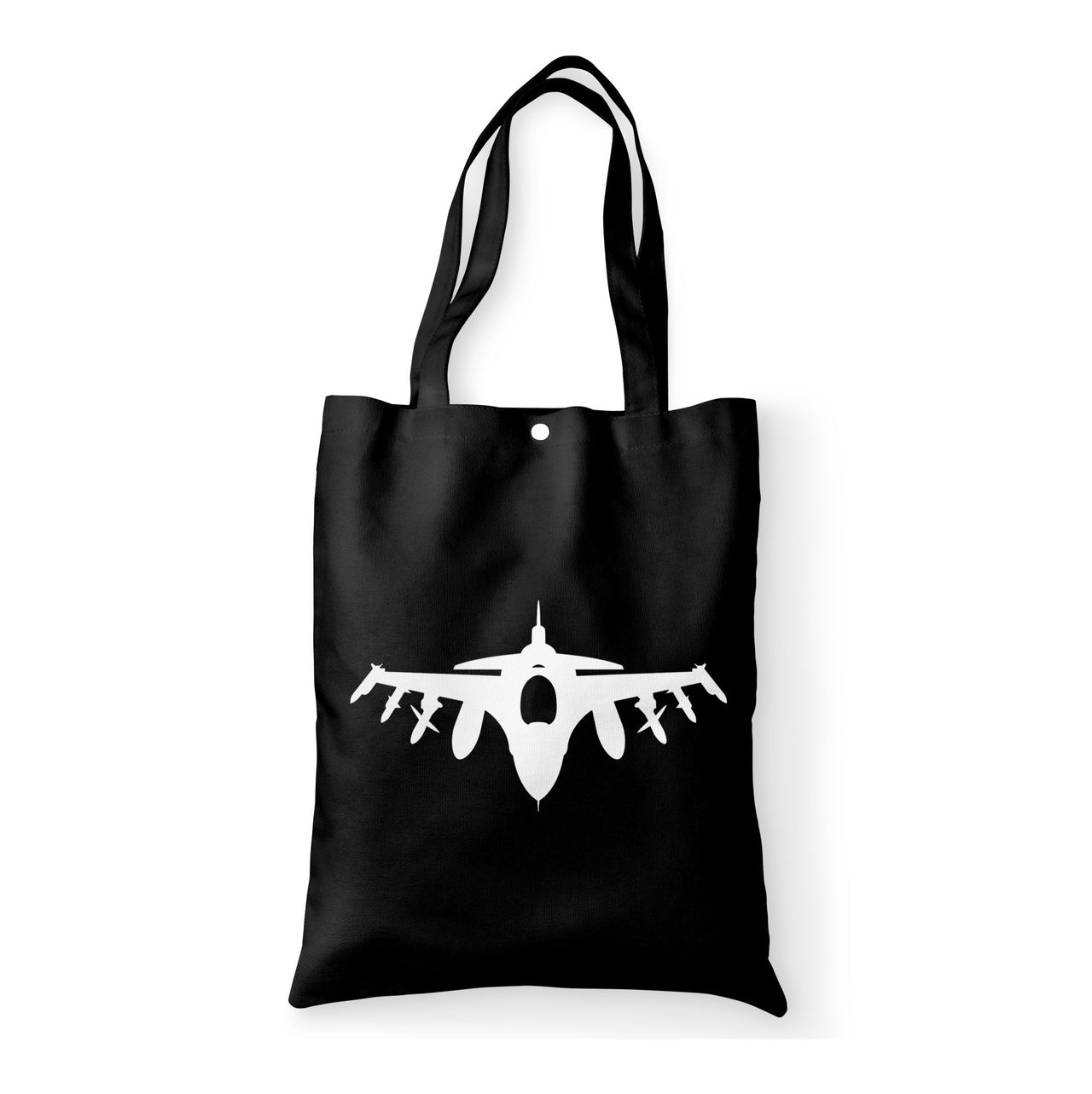 Fighter Jet 16 Silhouette Designed Tote Bags