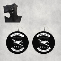 Thumbnail for The Sky is not the limit, It's my playground Designed Wooden Drop Earrings