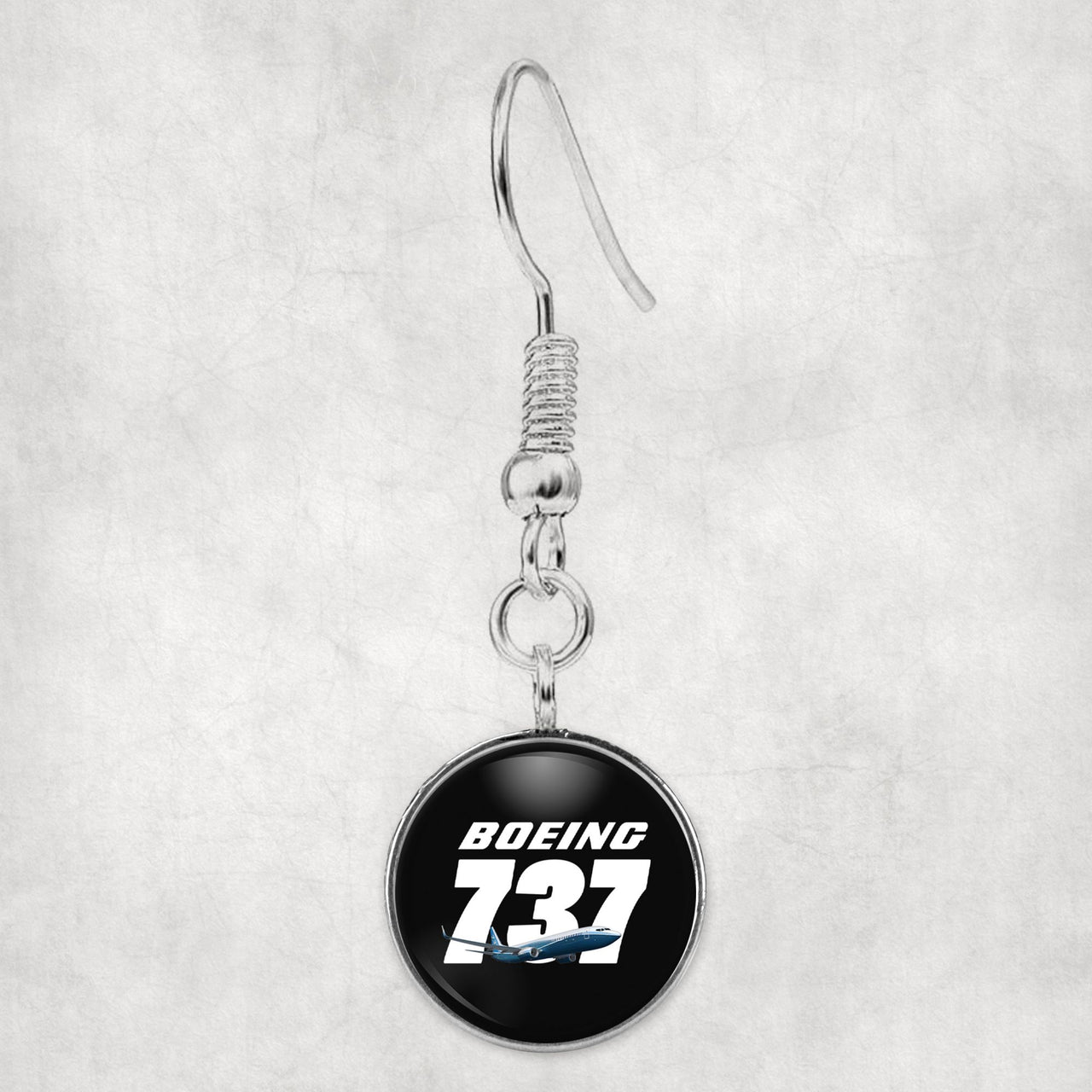 Super Boeing 737+Text Designed Earrings