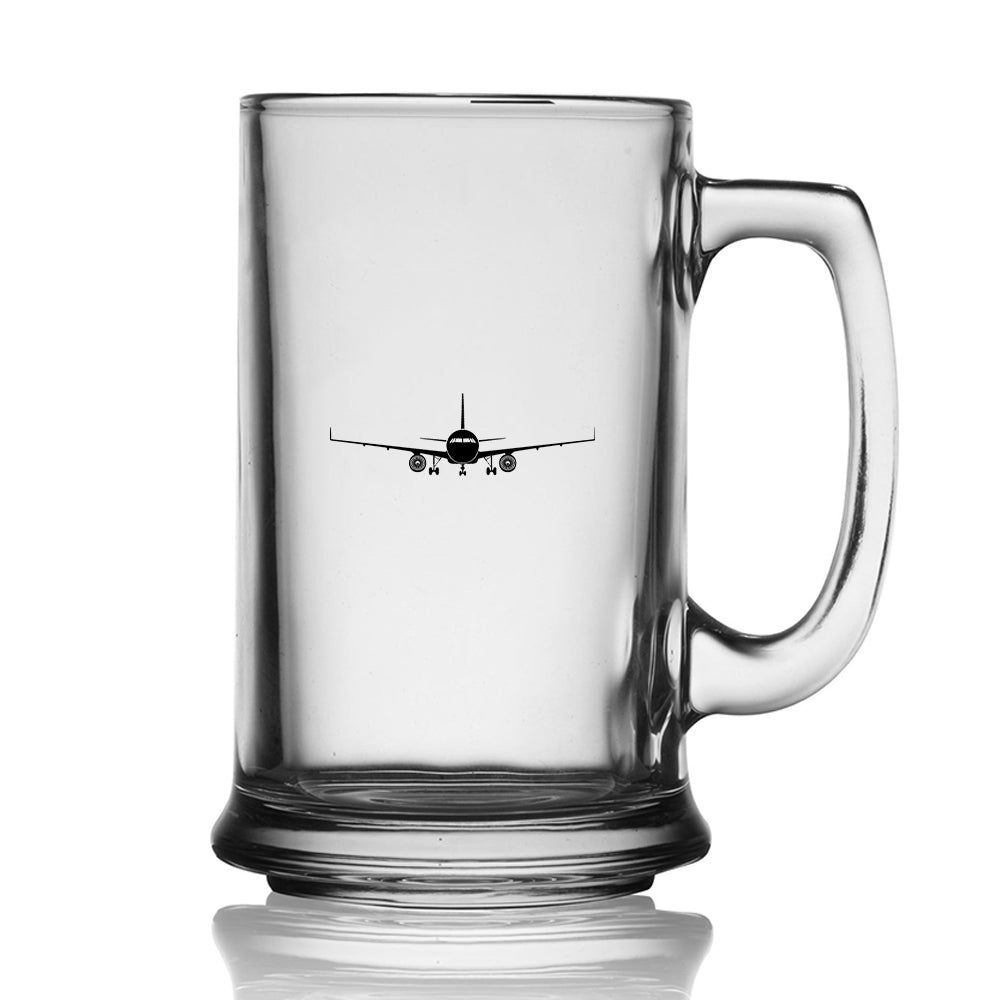 Airbus A320 Silhouette Designed Beer Glass with Holder