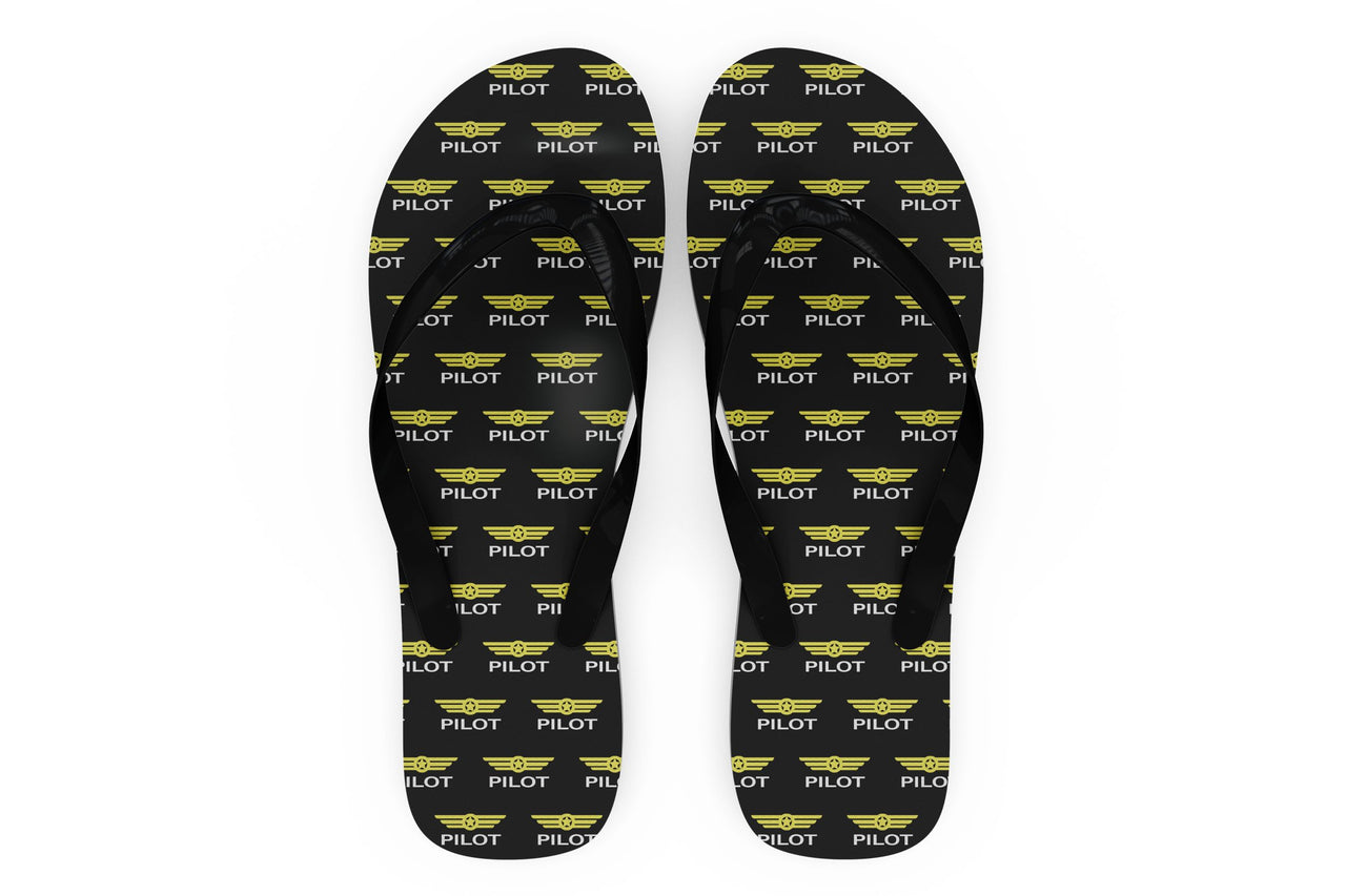 Pilot & Badge Designed Slippers (Flip Flops)