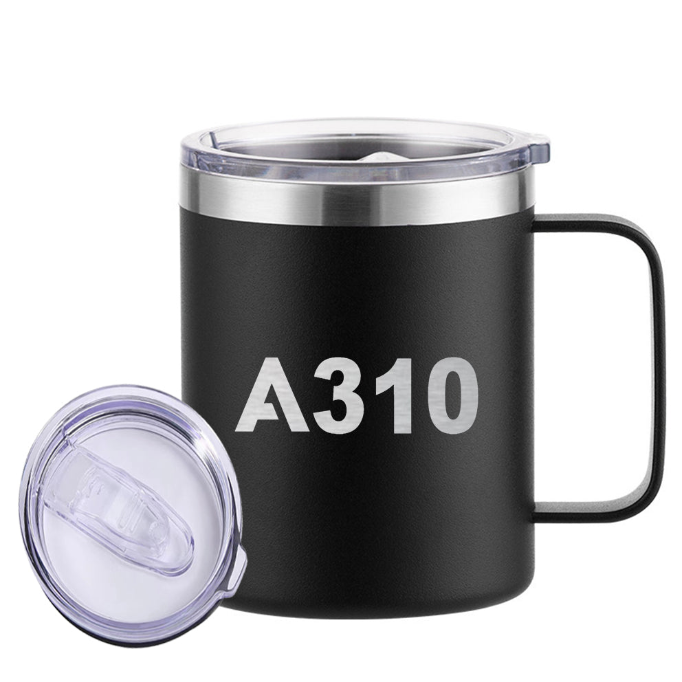 A310 Flat Text Designed Stainless Steel Laser Engraved Mugs