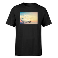 Thumbnail for Parked Aircraft During Sunset Designed T-Shirts
