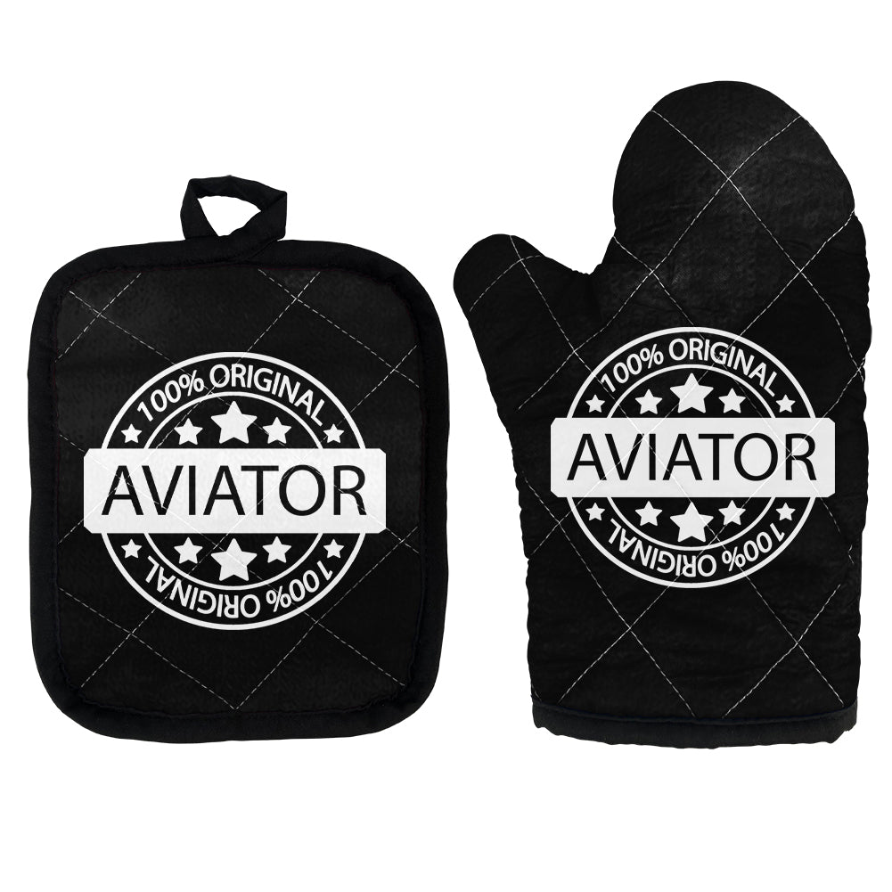 %100 Original Aviator Designed Kitchen Glove & Holder
