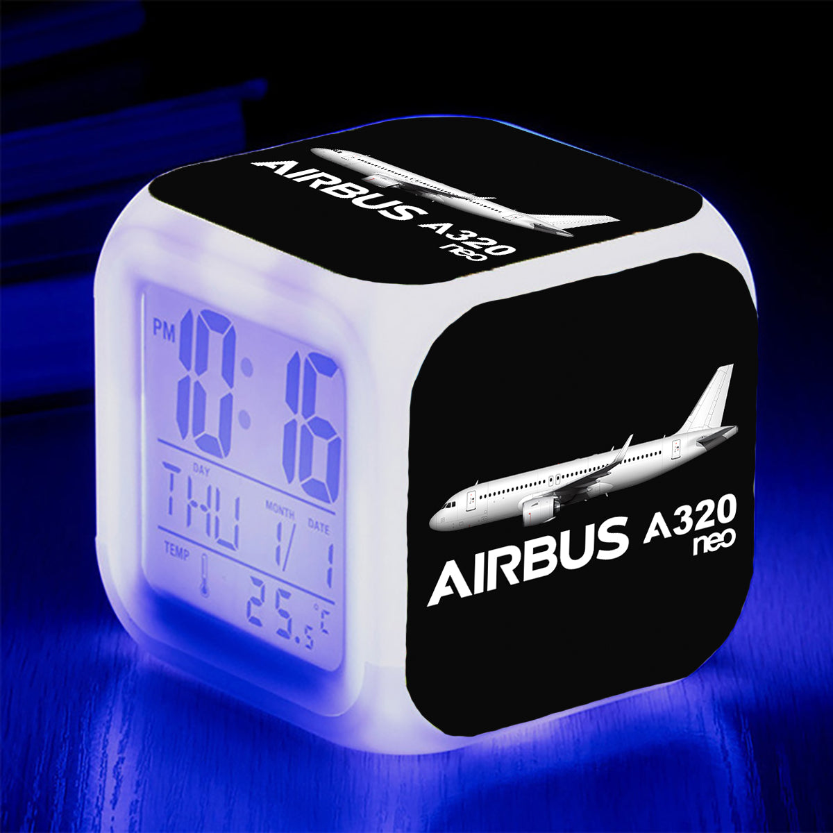 The Airbus A320Neo Designed "7 Colour" Digital Alarm Clock