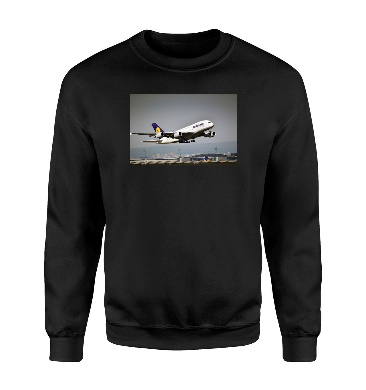 Departing Lufthansa A380 Designed Sweatshirts