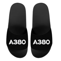 Thumbnail for A380 Flat Text Designed Sport Slippers