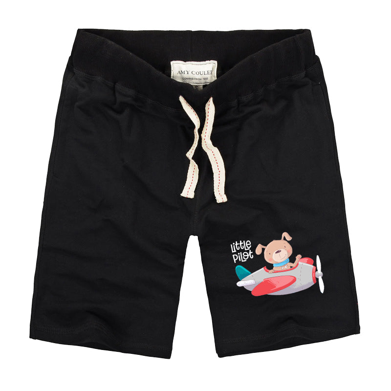 Little Pilot Designed Cotton Shorts