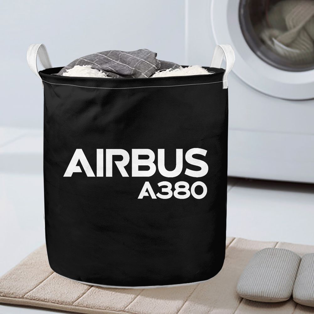 Airbus A380 & Text Designed Laundry Baskets