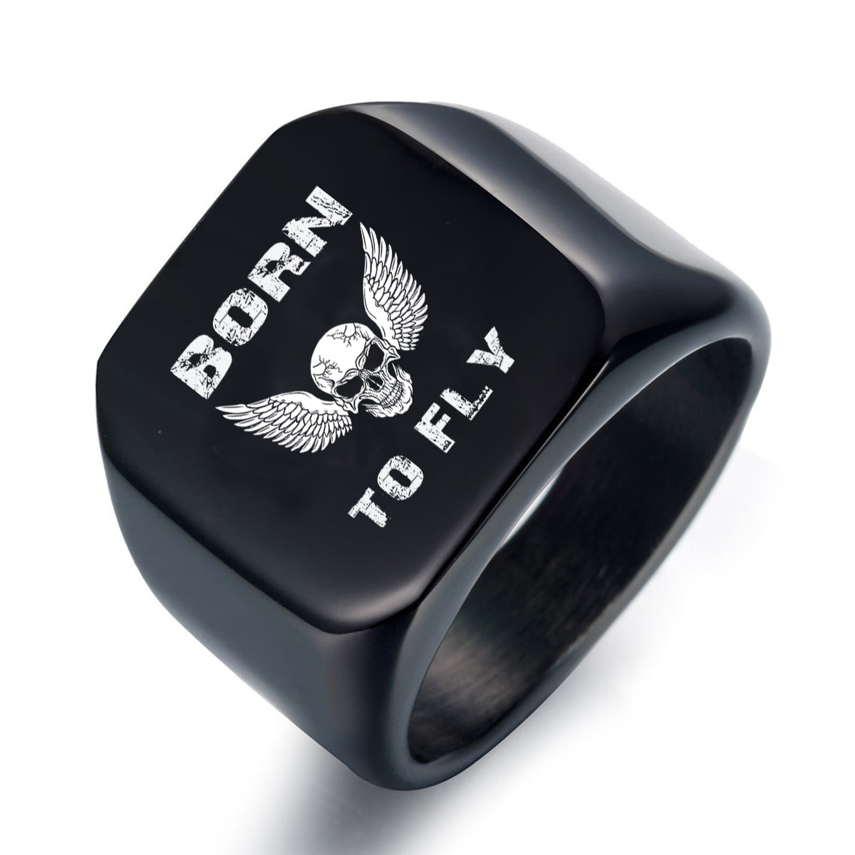 Born To Fly SKELETON Designed Men Rings – Aviation Shop