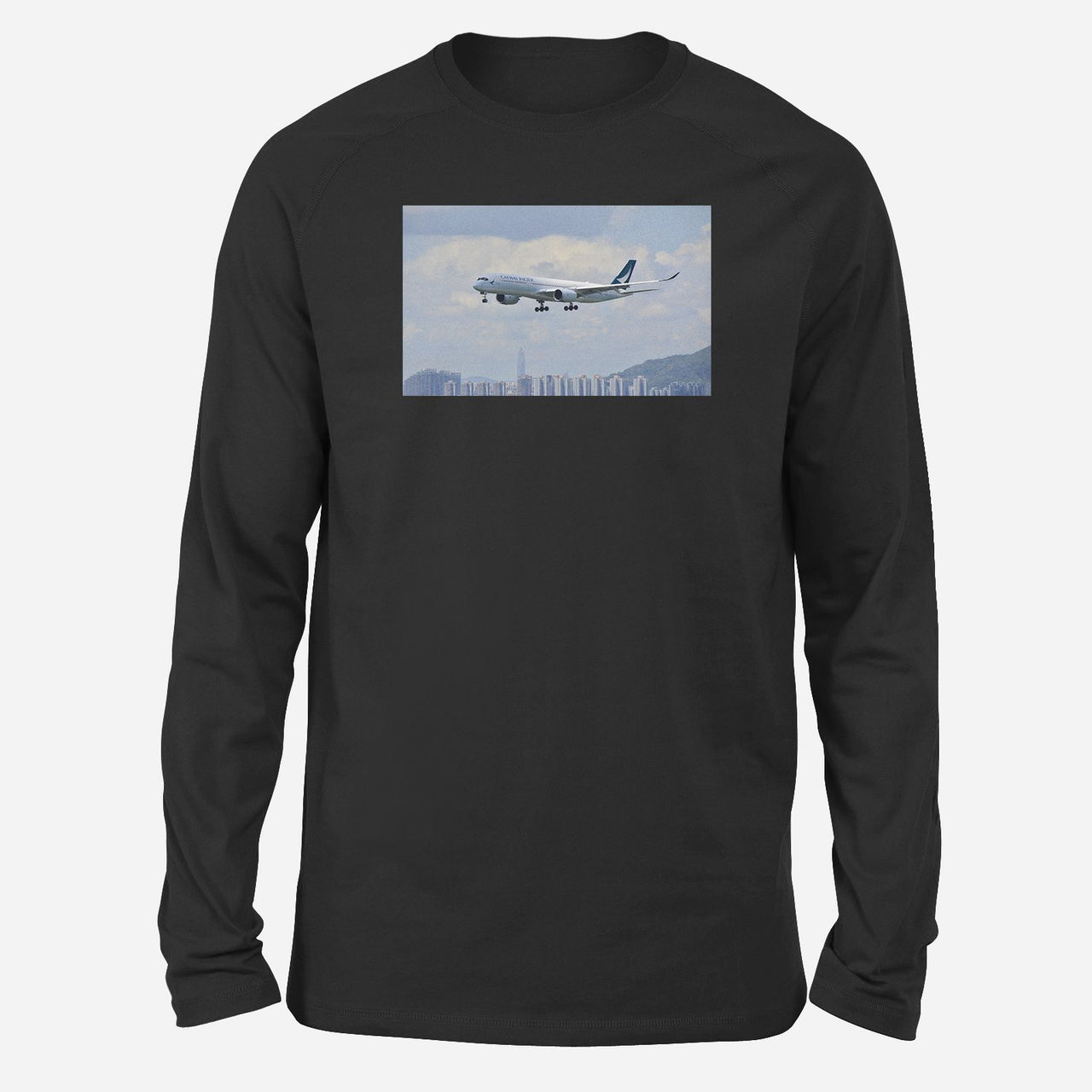 Cathay Pacific Airbus A350 Designed Long-Sleeve T-Shirts