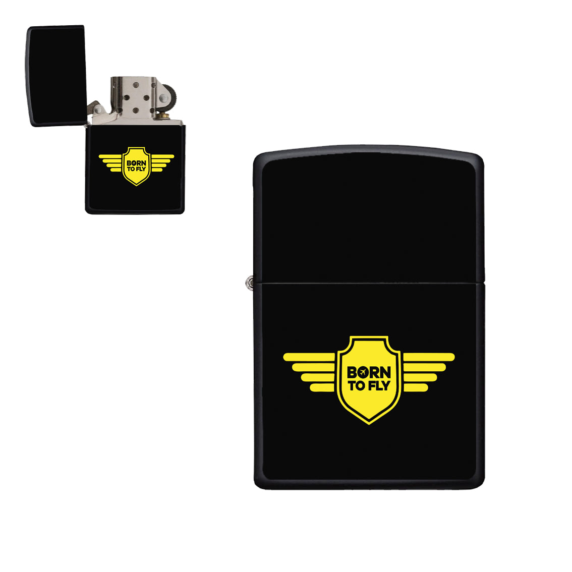 Born To Fly & Badge Designed Metal Lighters