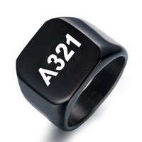 Thumbnail for A321 Flat Text Designed Men Rings