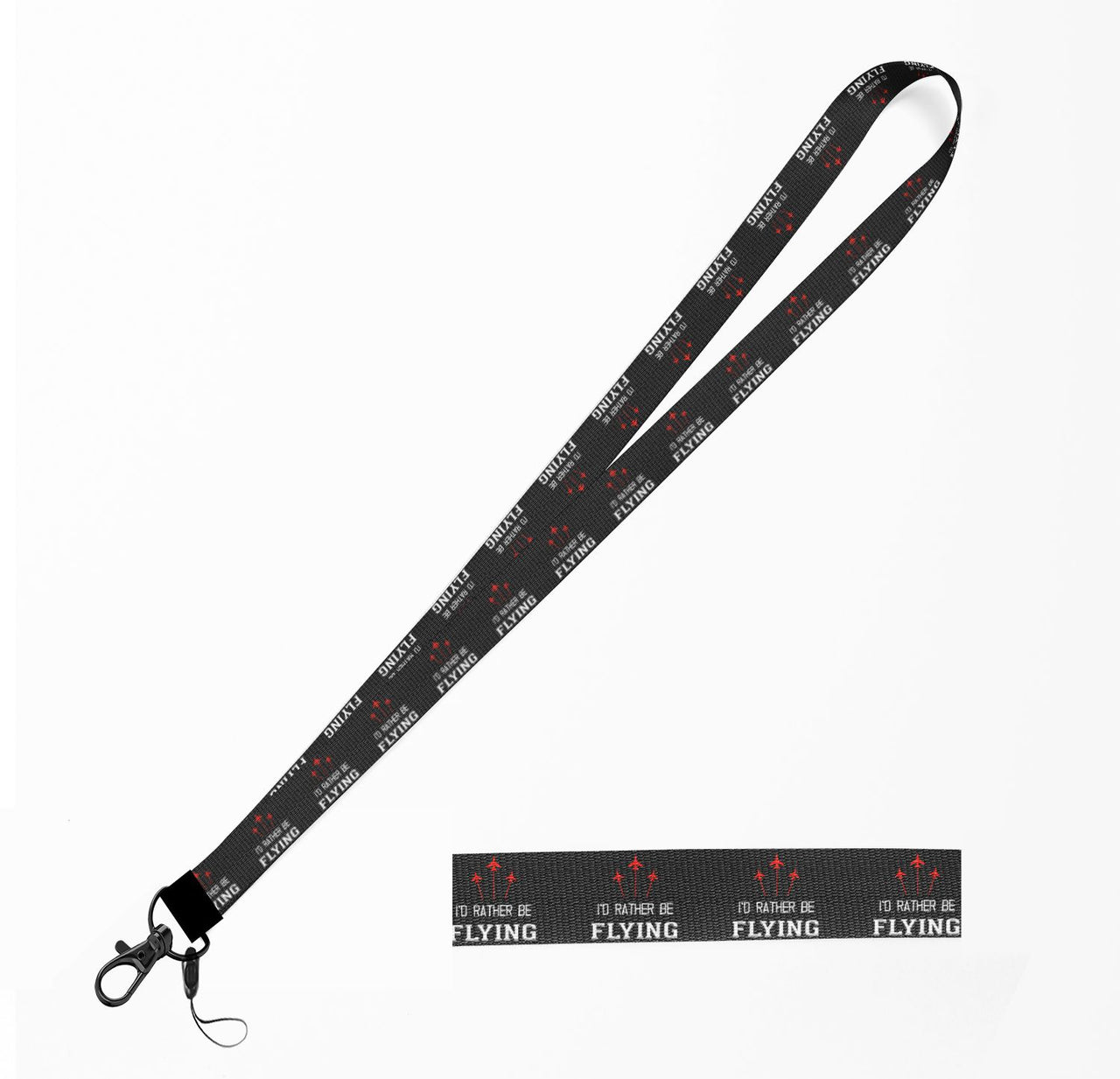 I'D Rather Be Flying Designed Lanyard & ID Holders