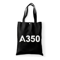 Thumbnail for A350 Flat Text Designed Tote Bags