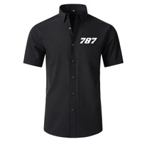 Thumbnail for 787 Flat Text Designed Short Sleeve Shirts