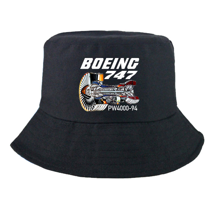 Boeing 747 & PW4000-94 Engine Designed Summer & Stylish Hats