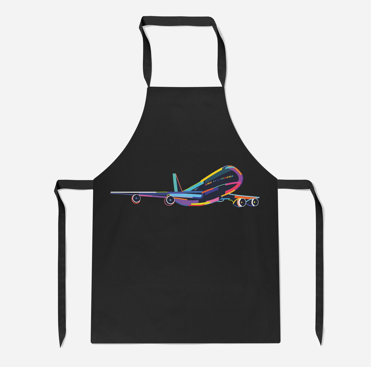 Multicolor Airplane Designed Kitchen Aprons