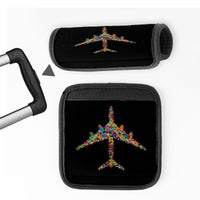Thumbnail for Colourful Airplane Designed Neoprene Luggage Handle Covers
