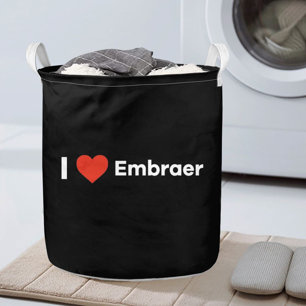 I Love Embraer Designed Laundry Baskets