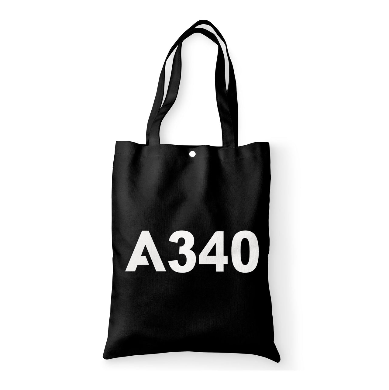A340 Flat Text Designed Tote Bags