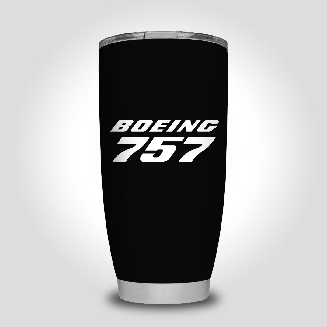 Boeing 757 & Text Designed Tumbler Travel Mugs
